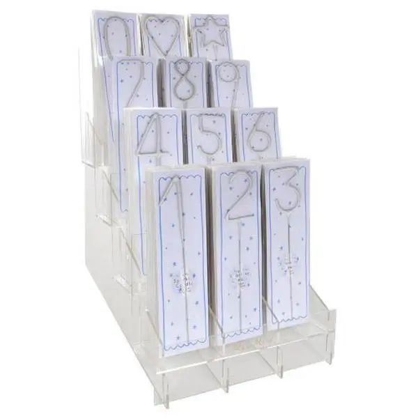 Sparkler Silver Candle ( numbers 0-9, star, heart)
