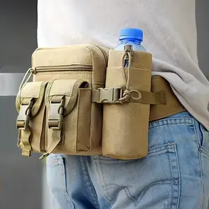 Multifunctional Waist Bag, Canvas Multi-Pocket Bag for Men and Women, Ideal for Motorcycle, Bicycle, Hiking, Mountaineering