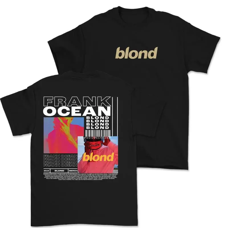 Frank Ocean Blond Album Cover Graphic Print T-Shirt, Unisex Cotton Breathable Fabric Short-Sleeve Sports Top for Music Fans, Daily Casual Wear, Vibe, Tops, Menswear, Bird, Tshirt, Vintage