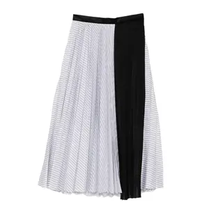 Striped Poplin Skirt