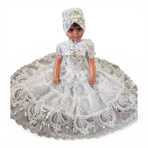 Large White Santeria Doll – Muñeca de Santería Blanca Orisha Obatala Handmade Spiritual Doll for Ifá Osha Yoruba Rituals and Altars