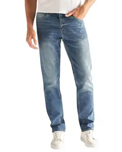 Devil-Dog Dungarees Men's Devil-Dog Ash Core Light Wash Slim Straight Stretch - Dd3001