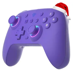 Controller for  , Pro Controller for /OLED/Lite/PC with 7 Colors LED Light/3-level TURBO Adjustable,4-Speed Dual Vibration ,Support Wake Up and Gyro Axis Motion ()