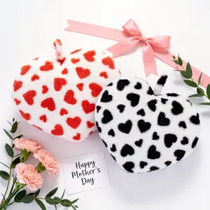 2 PCS Mother's Day Gift Heart Pillow Set Soft Plush Decorative Cushion Cute Heart Shaped Throw Pillow for Mom Grandmother Gift Idea Birthday Gift for Her Aesthetic Room Decor Cozy Heart Cushion Set Christmas Gift Home Decor
