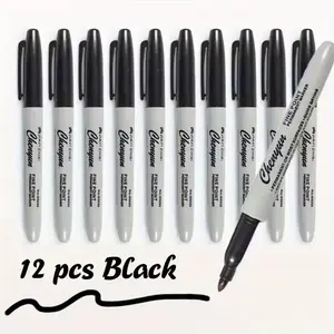 12-Pack Sharpie Fine Point Permanent Markers, Ink, Quick-Drying Office Markers, Ideal for Writing and Labeling Tasks
