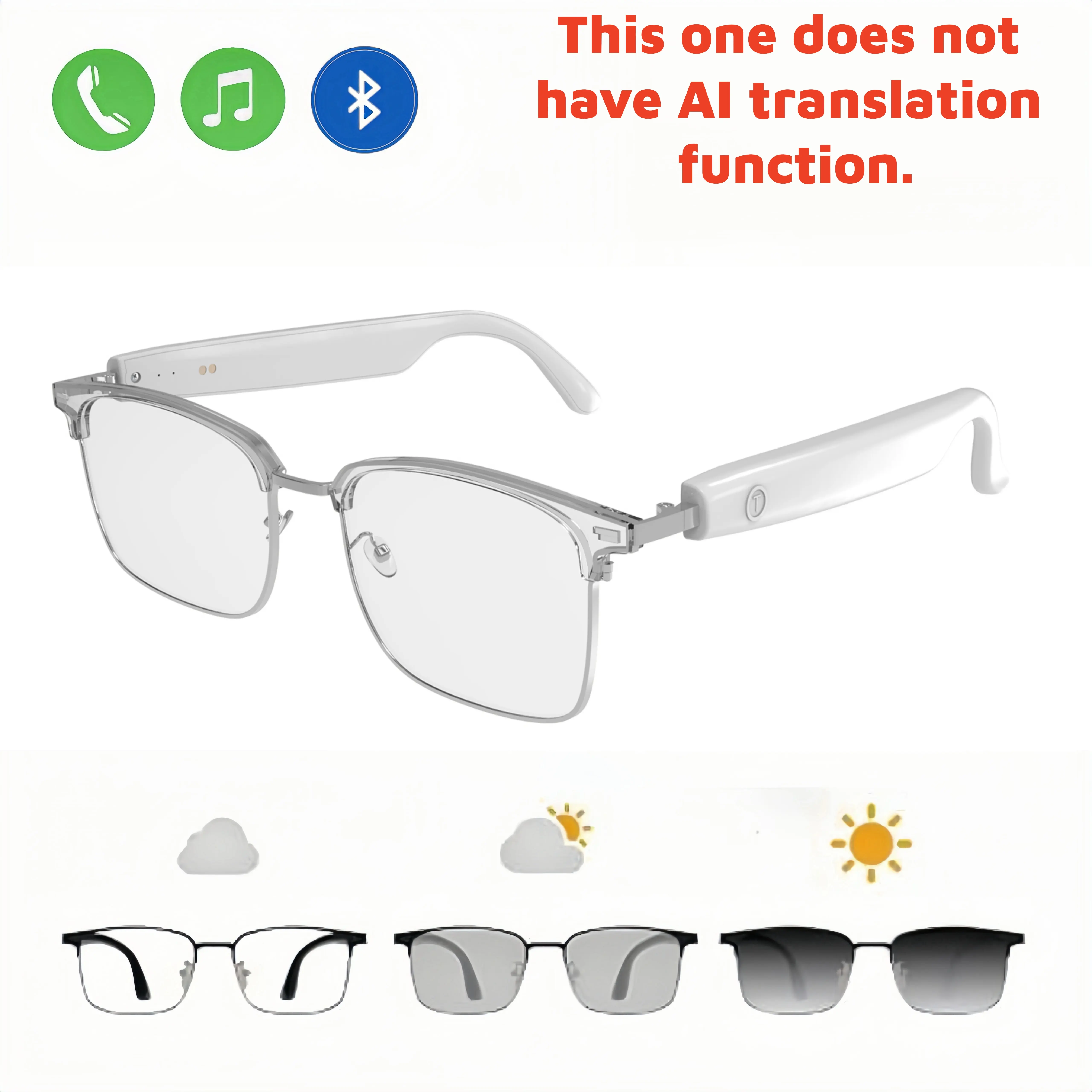 White Glasses Legs+Silver meta