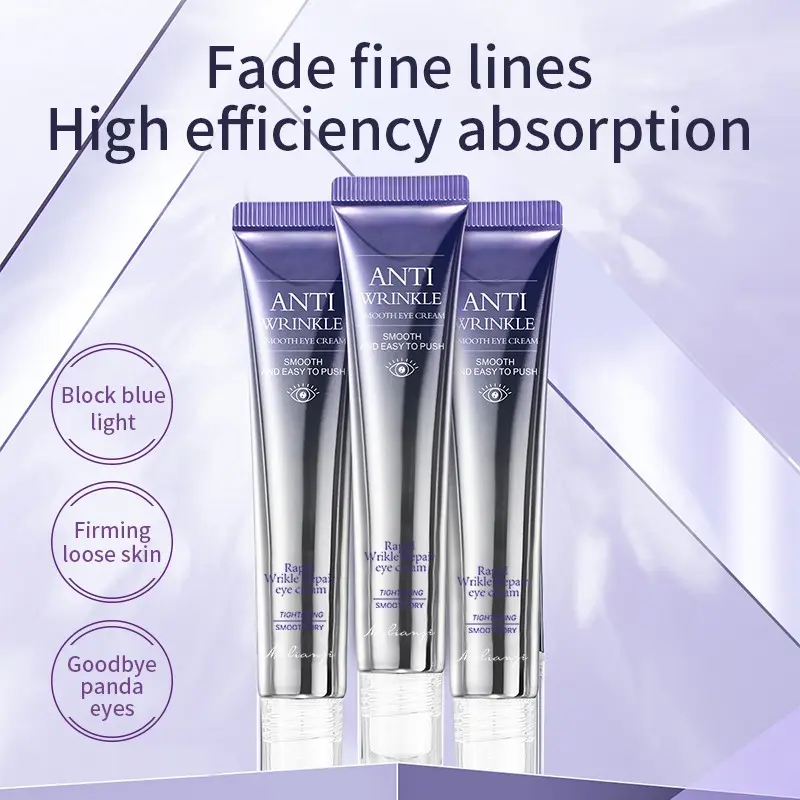 Anti-Wrinkle Rollerball Eye Cream, Intensive Eye Care, Moisturizing Glycerine & Hyaluronic Acid, Fine Texture, Suitable for All Skin Types, Men & Women, Retinol Eye Cream