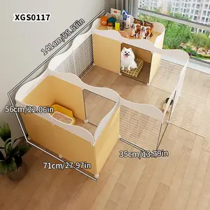 Dog Fence Pet Indoor Training Collar Toilet Area Small Dog Rabbit Hedgehog Cage Isolation Door Barrier Durable Puppy Playpen Plastic Assembly