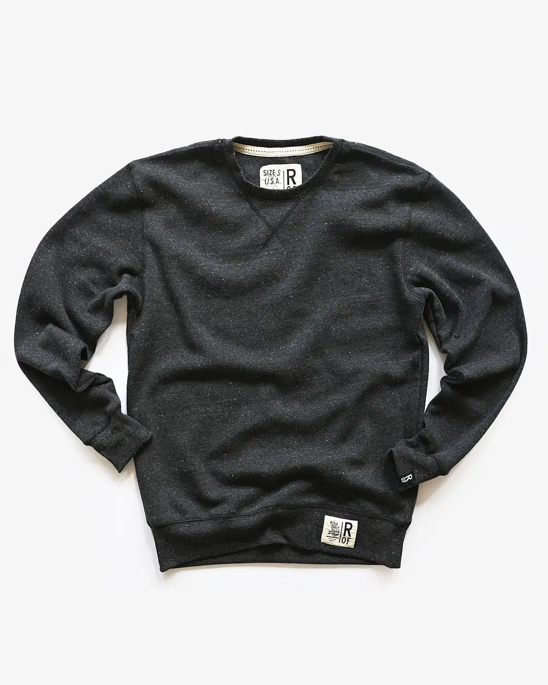 Men's Supersoft Midweight Sweatshirt, Heather Black Long-Sleeve Crewneck Casual Top from the Core Collection, Tops, Menswear, Fabrics