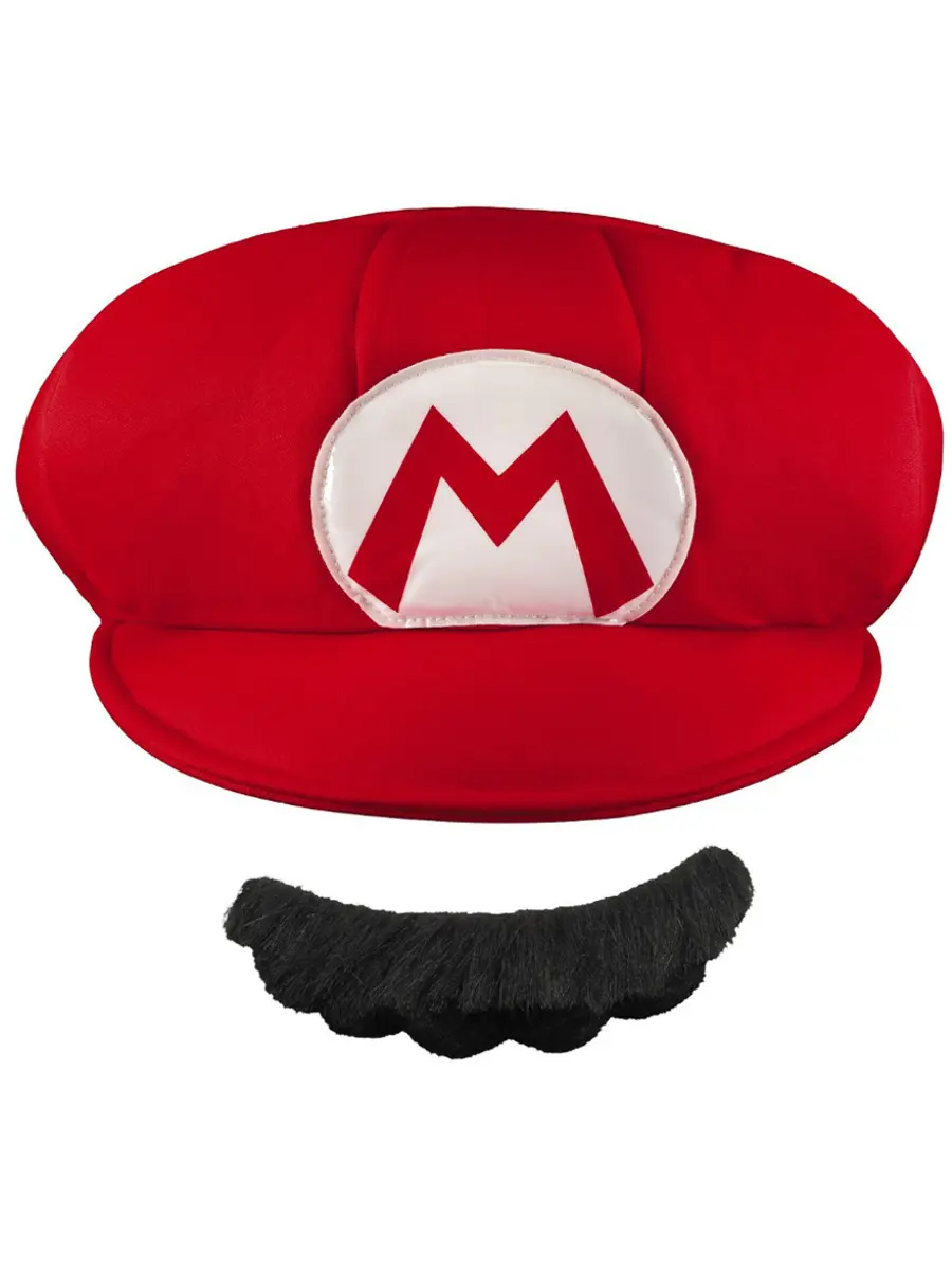 Adults Mario Mustache And Hat