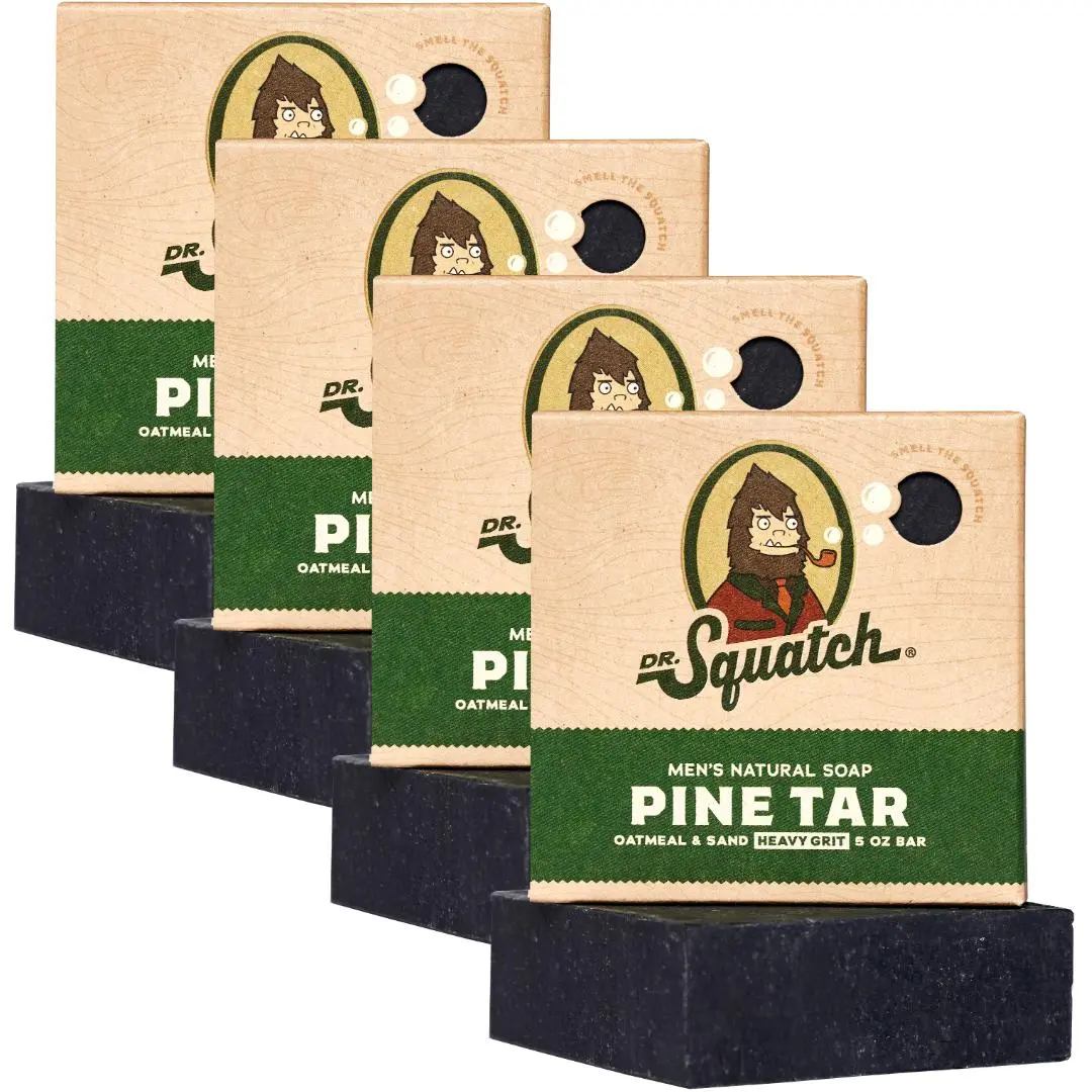 4-Pack Pine Tar Natural Bar Soap