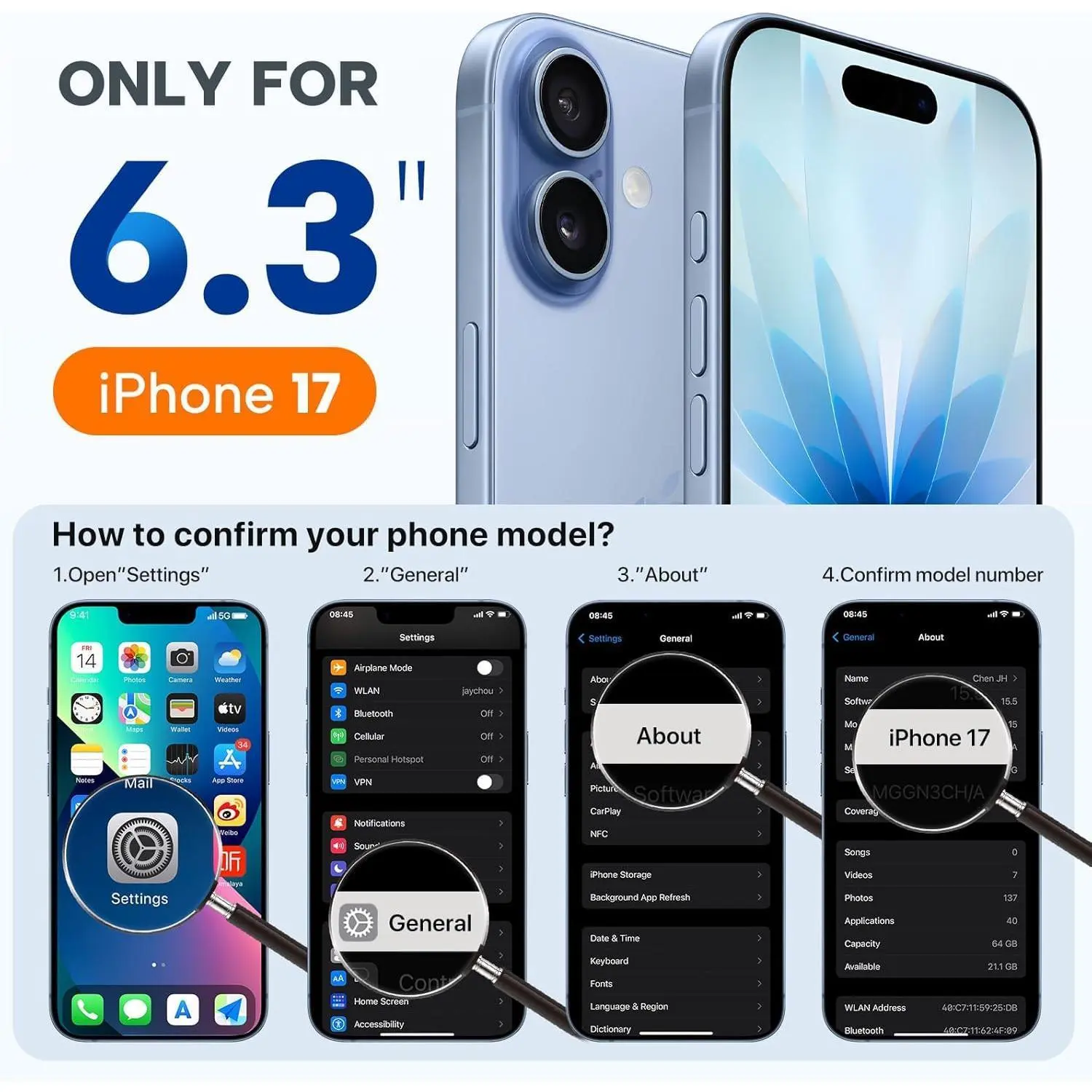 Magnetic for iPhone 17 Case, Compatible with MagSafe, Integrated Silicone Camera Control Cover, 3.0mm Thicken Shockproof Drop Protection Phone Case for 17,Capri Blue Magnetic for iPhone 17 Case, Compatible with MagSafe, Integrated Silicone Camera Control Cover, 3.0mm Thicken Shockproof Drop Protection Phone Case for 17,Capri Blue