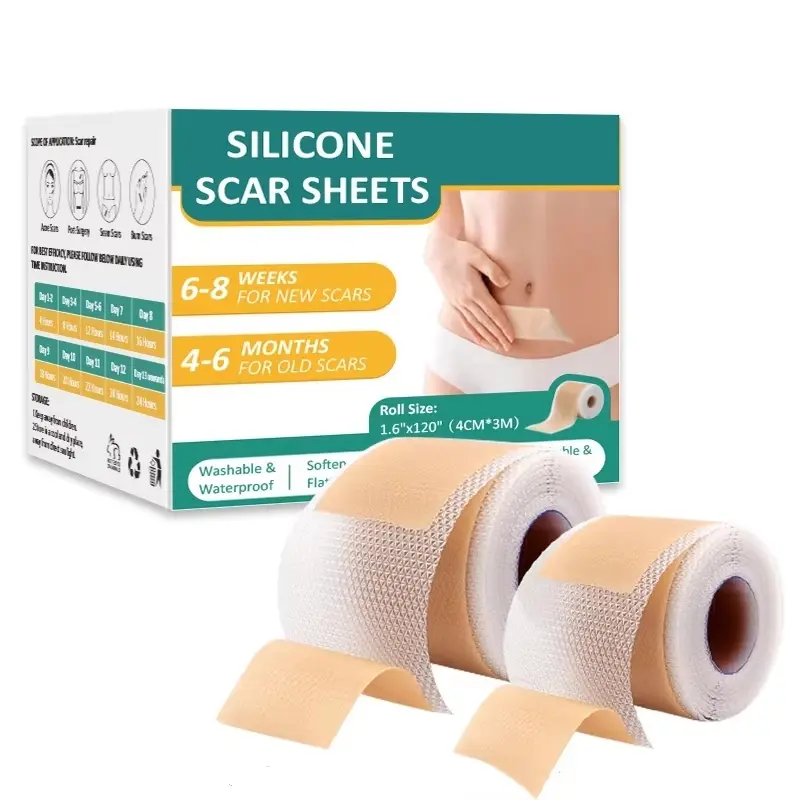 [Buy 1 Get 1 Free] Silicone Scar Repair Tape, Silicone Scar Tape(1.6"X 59" Roll-1.5M) for Surgical Scars, Reusagble Effective Removal Silicone Scar Removal Strips For Surgical,C- Section, Tummy Tuck