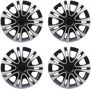15 inch Hubcaps 4 Pack Wheel Cover Replacement Kit for Iron Rim Wheel Cover Car Hub Caps Wheel Rim Cover ABS Plastic Replacement Hubcap