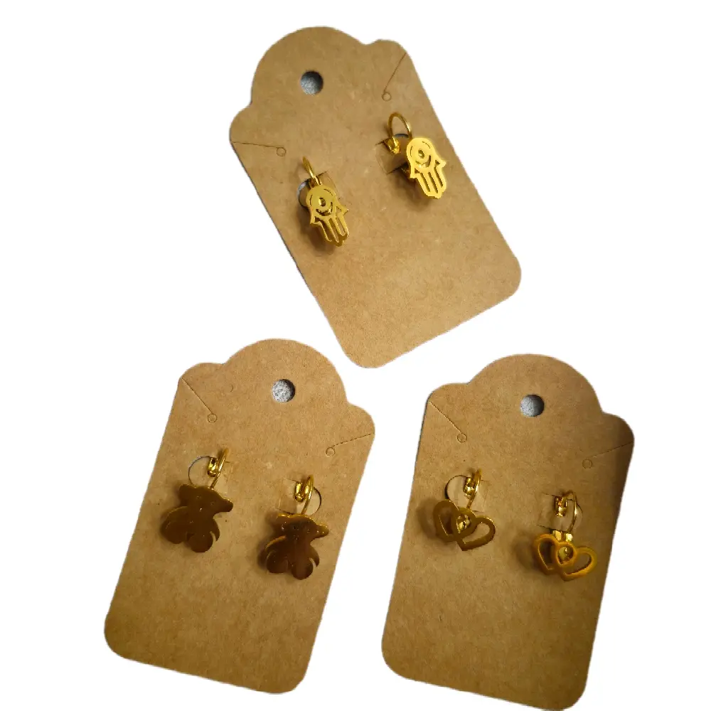 Stainless Steel Earrings: bear, heart, or hand. girl jewelry