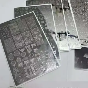 Plants and Abstract Designs for Nail Art, Stamping Plates with Lace Petals, Butterflies, Mandalas, Polish Printing Stencils and Molds,1set Fashion Nail Art Stamping Plates DIY Nail Transfer Print Template Nail Art Tools, Nail Art Manicure