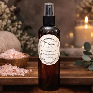 Hibiscus Face Mist Toner – Hydrating Botanical Skin Spray (8 oz)
