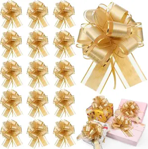 20Pcs 6 Inch Large Pull Bows Gift Wrapping Ribbon Bow, Multicolor Bow for Holiday Wedding Birthday Valentine Christmas Gift Basket Flower Party Home Decor