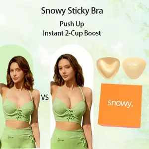 Snowy Sticky Push Up Inserts - Instant Boost Double-Sided Adhesive Bra Cup for Women - Womenswear, Clothing Push-Up Ultra Boost Inserts for Women,sticky push up pads,adhesive bra,double sided sticky lift pads, inserts