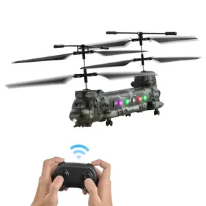 RC Helicopter, 2.4GHz Military Remote Control Helicopter, 3.5 Channel RC Airplane for Kid, 20 Mins Flight Time, One-Key Takeoff/Landing & LED Lights, Flying Plane Toys for Kids Ages 8 and up