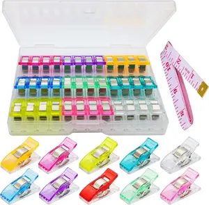 Sewing Clips for Fabric, Pack of 40, Wonder Mini Clamps, Quilting Clips, Multi-Color Crafting Tools for Fabric Sewing Binding Crafting.