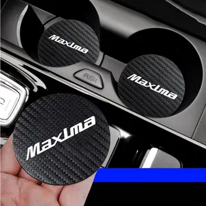 For NISSAN Maxima 2 2Pcs Car Coaster Water Cup Bottle Holder Anti-slip Pad Mat Silica Gel Bottle Holder Pad Car Accessories Car Essentials