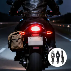 4pcs 12 LED Turn Signal Lights Indicator Blinkers Flashers Amber For Suzuki GSXR600 GSXR 750 1000 GSX-R600 GSX-R750