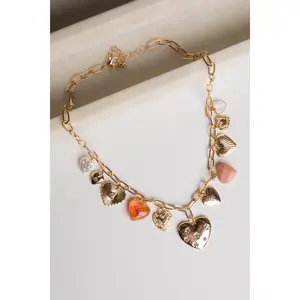 Amanda Gold Heart Charm Necklace