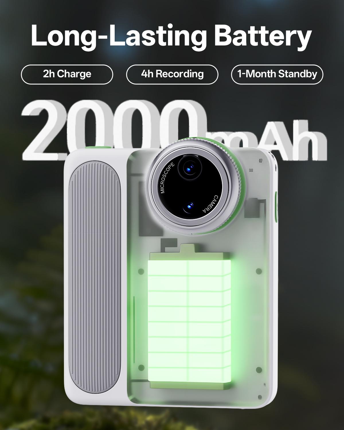 MicroCam X1 Mini Microscope Camera 400X – See Hair, Skin & Food in 4K | Fun Digital Microscope for Kids & Adults