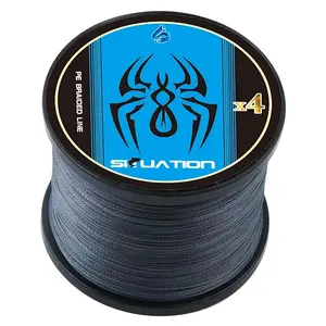 PeakPulse-Ultra-Strong 4X Gray PE Fishing Line - 500yd/457m, Ideal for Lures & Kites, Durable Outdoor Tackle, Spider Web, Main Line
