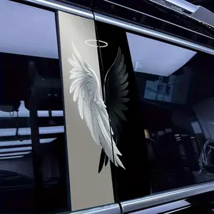 Car B-pillar Wing Pattern Sticker, Car B-pillar Sticker, Anti-scratch DIY Art Protective Cover, Universal Car Exterior Decoration Accessories, Car Decals