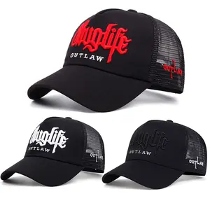 Snapback cap Thug Life Embroidered trucker cap Men and women Mesh Hat Outdoor Breathable Fishing Hat Summer hat Women sun visor cap Hip Hop Cap