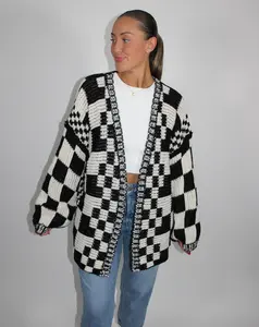 Ava Oversized Cardigan- Black