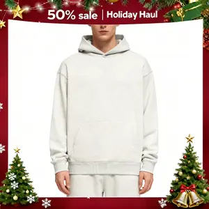 Fuerza Light Oatmeal Hoodie Men's Loose FitTrendy Streetwear Beige Pullover Long Sleeve Fall Outfits2000s Style Fuerza clothing brand