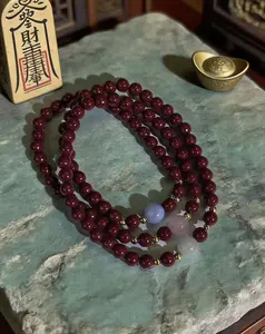 Women’sGood Luck & Wealth Bracelet - Red Beaded with Blue & Pink Accents for Prosperity and Fortune