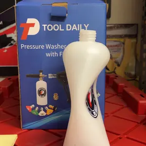 Product Review of Tool Daily Short Handheld with  Cannon FOR PRESSURE WASHER,  1/4 Inch Quick Connector, Water Spray Tool with 5 Nozzle Tips, 1 Liter snow foam lance, FathersDayGift from Z**r