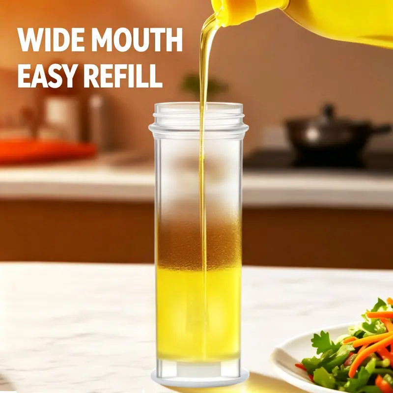 Oil Spray Bottle for Cooking, Wide Fan Nozzle Fine Mist Oil Sprayer ...