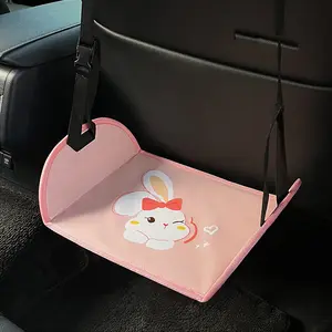Cute Car Foot Hammock Adjustable Height Automotive Seat Footrest Waterproof Easy to Install Vehicle Seat Extender Leg Support & Relax Accessories Portable Long Travel Essentials for Adults and Children