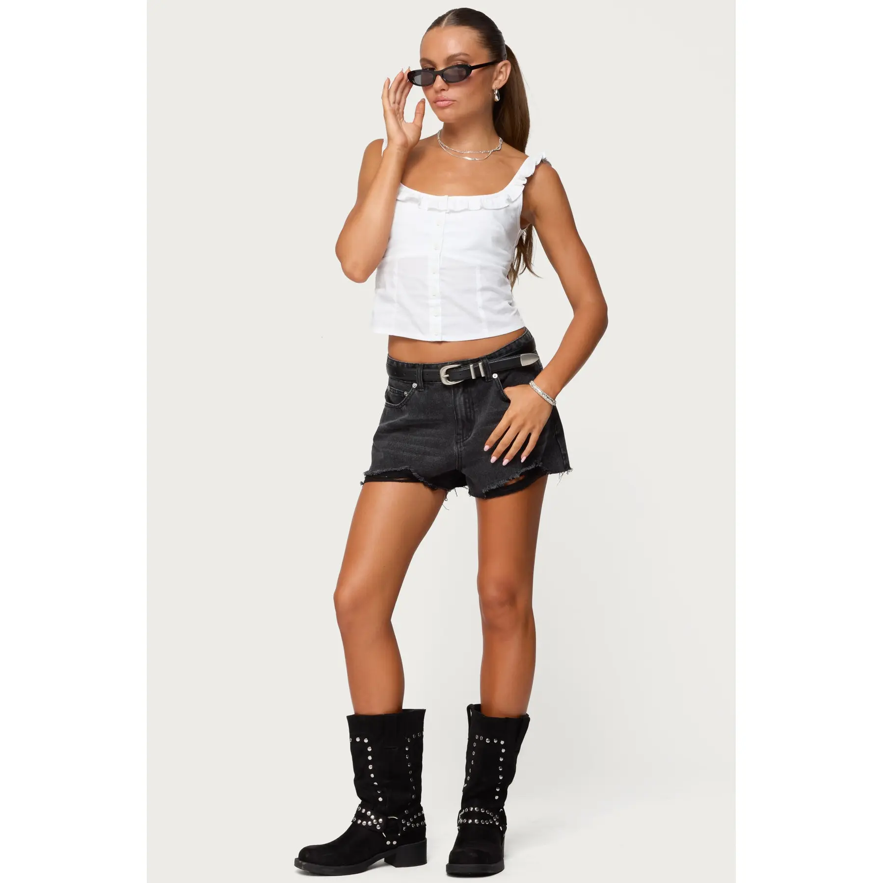 Fern Mid Rise Denim Shorts