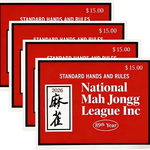 2026 Mahjong Cards , Large Print & Easy to Read, American Mahjong Reference Cards for Enthusiasts & Beginners, 4 Pack