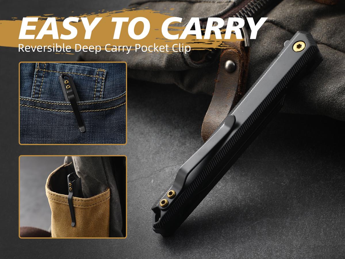 Folding Scalpel Knife,Mini Slim Pocket Knife with 10pcs #60 Scalpels Replaceable Blades,EDC Utility Knife with Liner Lock,Pocket Clip，Ideal Gifts for Men and Women（Black）