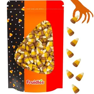 Fruidles Halloween Candy Corn Caramel Treats, Gluten-Free, Fun & Festive Holiday Snacking (Half-Pound)
