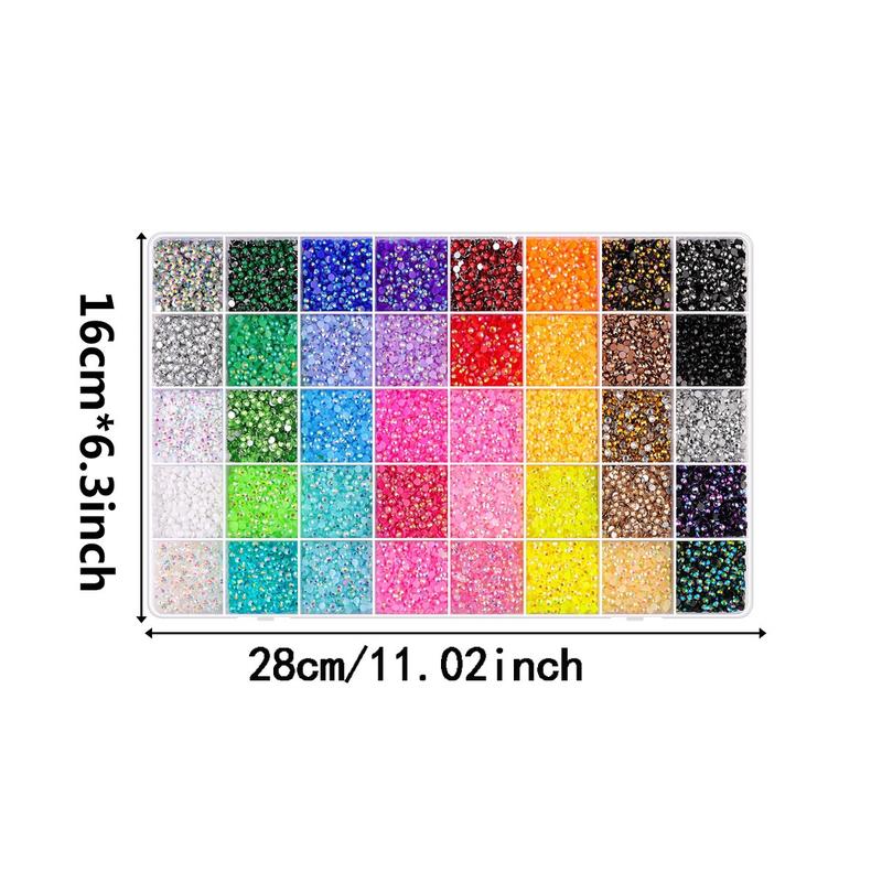 Bedazzling Kit, 40 Colors 3 mm Laser Sparkling Resin Rhinestones with three 10 ml B-7000 Glue Tubes, Tweezers and Drill Pen for Nail Art, Phone and Clothing DIY