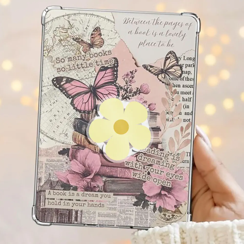 Yellow Flower Simple Daisy Kindle Grip Cute Kindle Accessories Phone Holder PopSocket Phone Grip Magnetic Pop Socket Phone Grip
