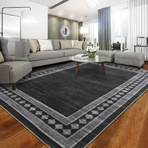 Modern Geometric Pattern Decorative Rug Large Size Washable Soft and Lightweight for Bedrooms Dining Rooms Hallways Apartments and Living Room Decoration