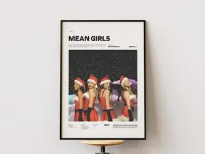 Mean Girls Poster, Lindsay Lohan Poster, Rachel Mcadams Poster, Amanda Seyfried Poster, Mean Girls Print, Romantic Comedy Movie Decor Idea