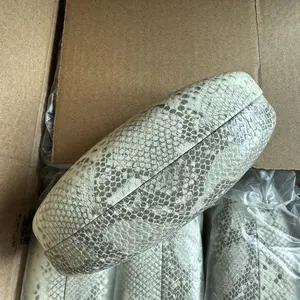 Snake Skin Pattern Sunglasses Case, Portable Magnetic Closure Eyewear Storage Bag, Sunglass Holder for Women & Men