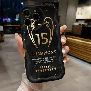Phone Case: Champions M-Madrid Phone Case Suitable for iPhone 17 Air 16 15 14 13 12 11 Pro Max Plus  Anti Fall Soft TPU Back Cover