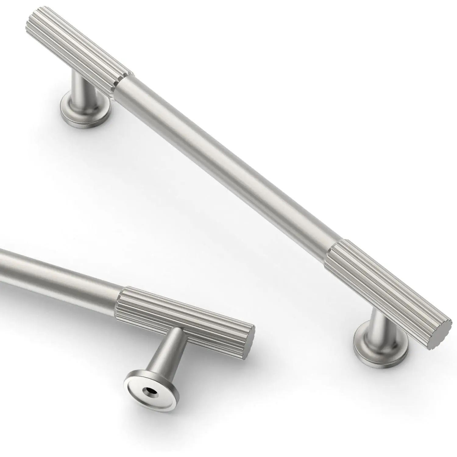 10 Pack 5 Inch(128mm) Brushed Satin Nickel Kitchen Cabinet Handles, Cabinet Pulls Kitchen Cabinet Hardware for Cupboard Drawer Pulls