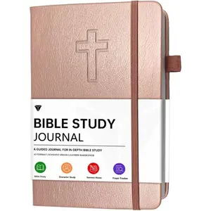 Study Journal - Church Notes Notebook for Note Taking & Reflection - Guided  Study Notebook - Faith-Based Religious Gifts &  Study Supplies (Rose )